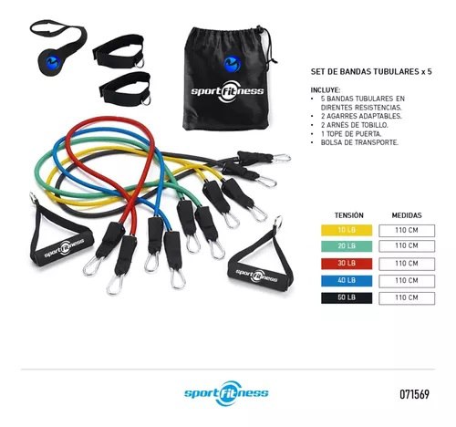 Kit bandas elásticas tubulares set 11 pi